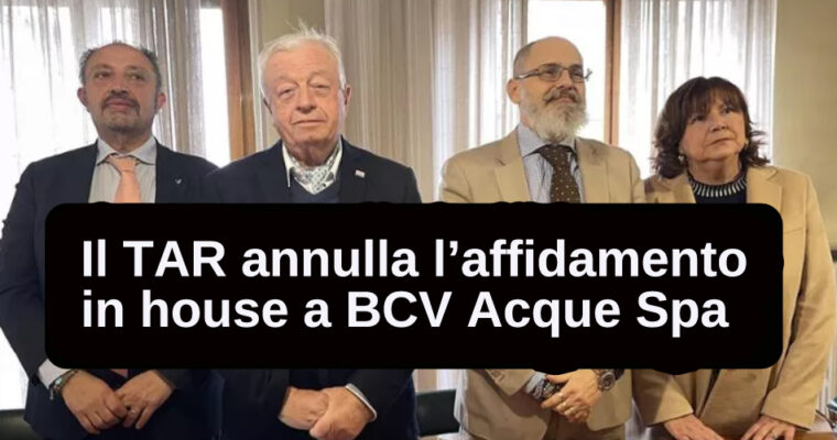 Acqua Pubblica: Il TAR boccia la decisione del Commissario per il getore unico in Egato2